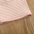 thumbnail image 5 of Annhoo Toddler Baby Girls Outfits Summer Stripes Print Knitted Sets Short Sleeve Round Neck T Shirts with Shorts, 5 of 8