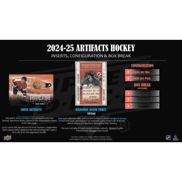 2024-25 Upper Deck Artifacts Hockey Cards Blaster Box