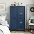 thumbnail image 2 of Ameriwood Home Armada Gentlemen's Chest, Navy with Walnut top, 2 of 9