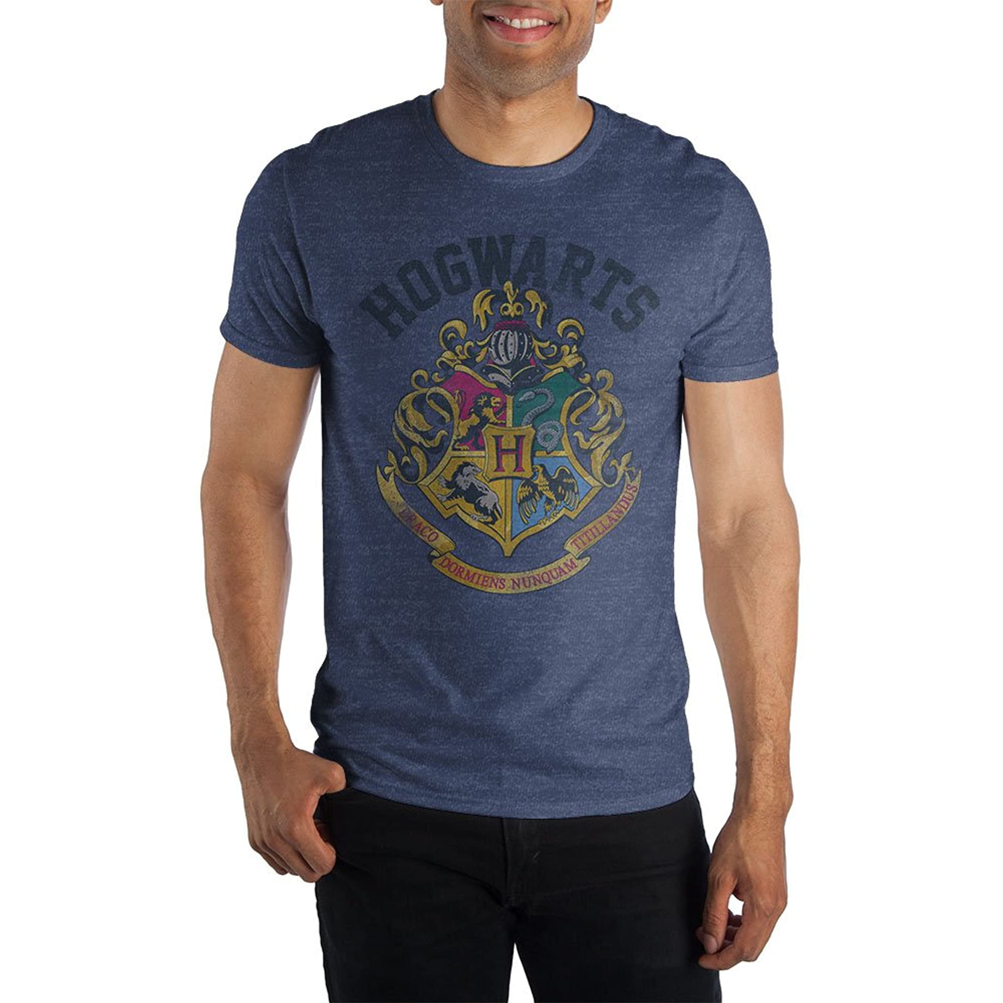 kasteel Onenigheid Waarneembaar Harry Potter Hogwarts Crest and Motto Draco Dormiens Nunquam Titillandus  Mens Blue Tee T-Shirt Shirt-XX-Large | Walmart Canada