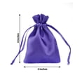 thumbnail image 3 of Efavormart 12PCS PURPLE Satin Gift Bag Drawstring Pouch Wedding Favors Bridal Shower Candy Jewelry Bags - 3"x4", 3 of 10