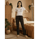 thumbnail image 2 of Pijama De 3 Piezas Mujer Pantalon Short Y Playera A Juego, 2 of 5