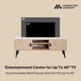 thumbnail image 5 of Manhattan Comfort Haley 55.10" Mid-Century Modern TV Stand in Natural and Beige, 5 of 13