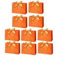 thumbnail image 2 of 10 bolsas de regalo para fiestas con lazo para envolver regalos para niños. XS naranja, 2 of 3