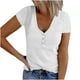 thumbnail image 2 of Pntutb, tops acanalados de manga corta para mujer, camisas básicas de punto, blusas informales de verano con cuello de pico abotonadas, camisetas de Color sólido Pntutb Pntutb-5987, 2 of 6