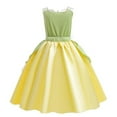 thumbnail image 2 of HAWEE Deluxe Princess Frog Costumes Little Girls Dress Fancy Gown for Cosplay Halloween Party, 2 of 5