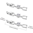 thumbnail image 6 of Necklace Bracelet Extenders, 3Pcs White Gold Plated Crystal Rhinestone Foldover Extension Clasp Set for Women, 6 of 6