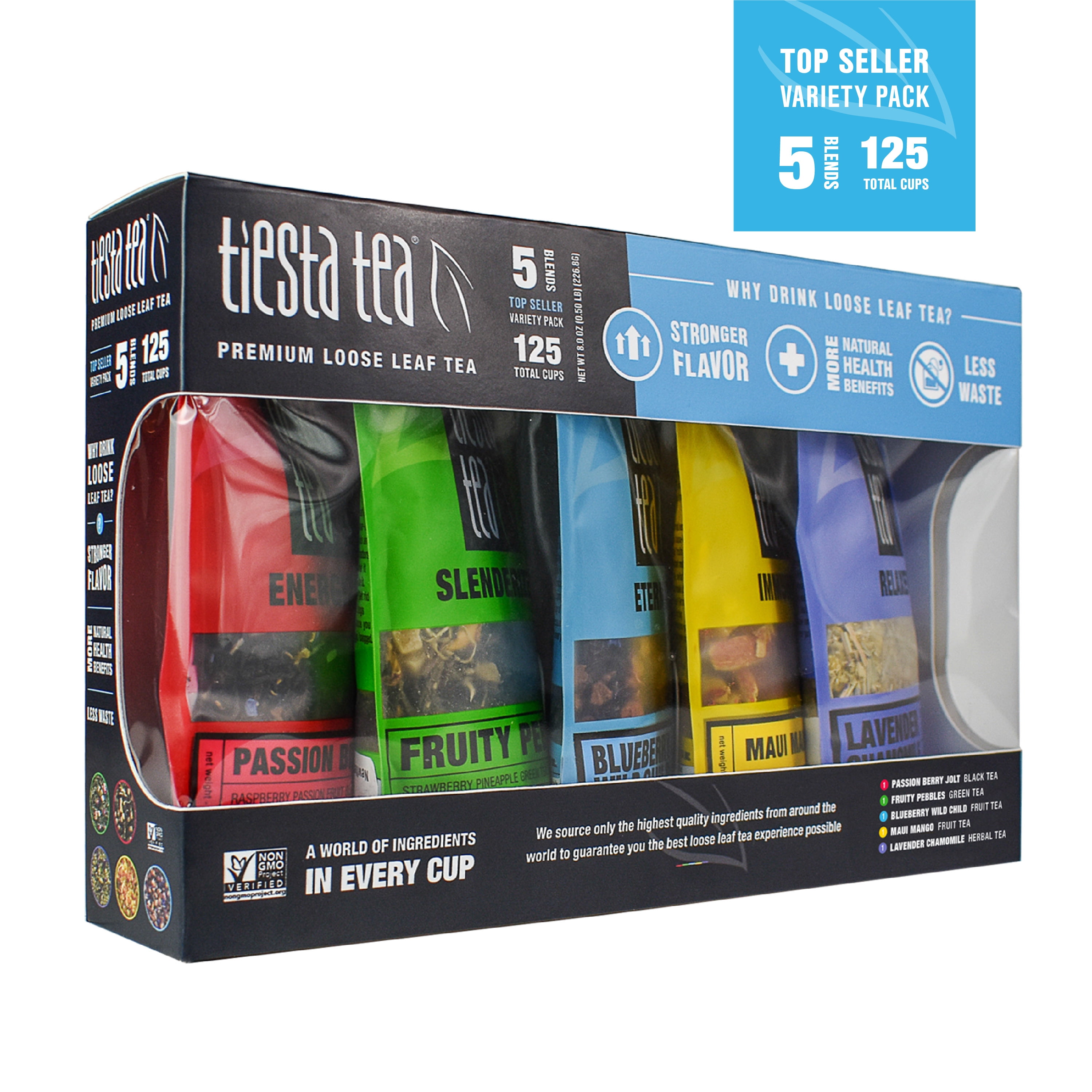 Tiesta Tea Tiesta's Top 5 Tea Variety Pack, Loose Leaf Tea Variety Set