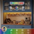 thumbnail image 5 of Homfa 71" Kitchen Pantry with LED Lights and Charging Station, Freestanding Kitchen Cupboard with Storage and Microwave Stand, Floor Cabinet for Dining Living Room, Blue, 5 of 7