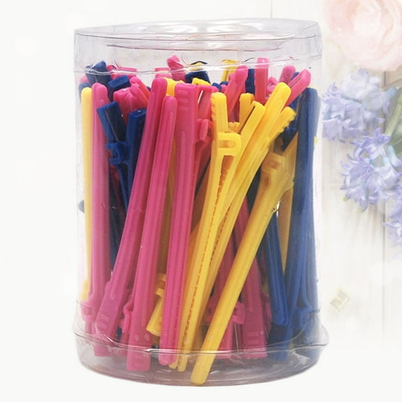 LULULION 50Pcs Plastic Alligator Hair Clips Hair Styling Clips Sectioning for Salon Use