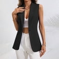 thumbnail image 5 of DHFJKG Women's Suit Vest Top Dressy Casual Button Up Wasitcoat Fromal Sleeveless Blazer For Work Office Comfortable Tops, 5 of 9