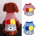 thumbnail image 2 of Ropa para mascotas jinwen Camiseta rayada perro Abrigo Suéter con linda raya de oso, 2 of 6
