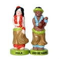 thumbnail image 2 of Pacific Giftware Hawaiian Hula Dancer with Ukulele Musician Ceramic Magnetic Salt and Pepper Shaker Set, 2 of 2
