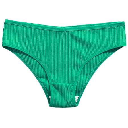 Bigersell Plus Size Cotton Underwear for Women Clearance Womens Underwear Cheeky Boy Shorts Panty Style P-42 Cotton Boyshort Panties Thong Bikini Sets Ladies Briefs Mid Waist Women s Panties Green L