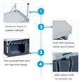 thumbnail image 5 of Demi Bonn 47" Portable Aluminum Folding Camping Picnic Table, Equipped with Carrying Handle & Storage Organizer, White, 5 of 7