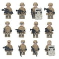 thumbnail image 1 of 12 minifiguras de soldados con armadura y atuendos distintivos para niños (M8019, altura: 4,5 cm/1,8 pulgadas)., 1 of 14