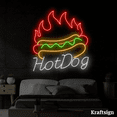 thumbnail image 2 of Craftnamesign Hotdog Neon Sign, Fast Food Shop Decor, Hotdog LED Signage, 2 of 4