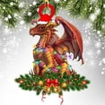 thumbnail image 3 of Figuras Dino Que Cuelgan El Ornamento Del Navidad 4 Piezas Acrílico para Decoraciones Automóviles, 3 of 8