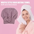 thumbnail image 3 of Diamond Shape Hair Drying Towel Dry Cap Lightweight Strong Absorbent for After Bath Drying Hair Purple, 3 of 7