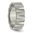 thumbnail image 3 of Auriga Fine Jewelry Titanium Satin 8mm Notched Band for Men Size 7.5, 3 of 6