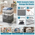 thumbnail image 6 of 2 Pack Extra Large Laundry Basket, Collapsible Waterproof Laundry Hamper, Heavy-Duty Handled Freestanding Storage Bin, 75L Grey Organizer for Clothes, 6 of 7
