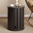 thumbnail image 1 of Stackable Stools Set of 4-in-1 Wooden Stool Side Table, Farmhouse Stackable Side Tables, Walnut Coffee Table with Stools Nesting End Table Set Mid Century Modern Nightstand, Round Small Square Black, 1 of 10