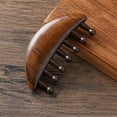 thumbnail image 4 of Sandalwood Meridian Comb B - Golden Sandalwood Acupressure Comb Scalp Gua Sha & Interdental Massage Tool, Summer Sales Promotion, Independence Day,, back to school supplies, wedding dress,, 4 of 9