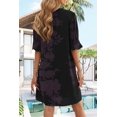 thumbnail image 5 of Vestido de verano QACOHU con cuello en V y manga corta con volantes para mujer, 5 of 5