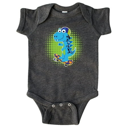 

Inktastic Skateboarding Gifts Boy Dinosaur Gift Baby Boy Bodysuit