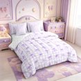 thumbnail image 2 of Manfei Cute Coquette Bowtie 7-Piece Twin Bedding,Dreamy Princess Bows Bedding Comforter Set,Reversible, 2 of 7