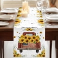 thumbnail image 3 of Table Runners 36 Inches Long Dress Scarves, Sunflower Truck Farmhouse Kitchen/Dining Table Runner, Short Coffee Tablerunners, Yellow Flowers Summer Botanical Watercolor 13x36 Inch, 3 of 9