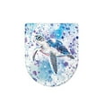 thumbnail image 6 of ZIATUBLES Toilet Seat Lid Cover Elastic Edge Stretchable Toilet Lid Cover Washable Reusable Toilet Bowl Lid Cover Universal Fit Most Lids Home Decor, Sea Turtle, 6 of 6
