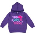 thumbnail image 2 of Inktastic 100 Days of School in Pink and Purple with Crown Toddler Hoodie, 2 of 4