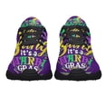 thumbnail image 5 of Happy Mardi Gras Beads And Bling It's A Mardi Gras Thing Shoes Sneakers Black Size 4.5, 5 of 7