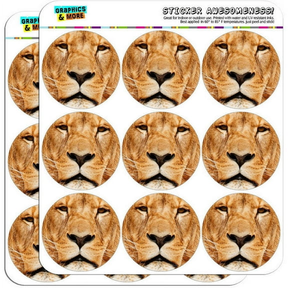 Portrait of a Male Lion 18 2" Planner Calendar Scrapbooking Crafting Stickers
