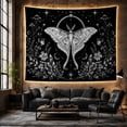 thumbnail image 6 of Luna Moth Among Stars and Wildflowers, Mystical Illustration for Nature Lovers, Celestial Insect Decor, Housewarming Gift, Tapestry Wall Hanging for Bedroom and Studio, 6 of 7