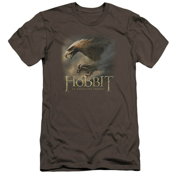 The Hobbit Great Eagle Premium Canvas Adult Slim Fit 30/1 T-Shirt Charcoal