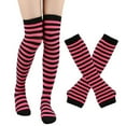 thumbnail image 1 of Bas Rayés pour Femmes, Chaussettes Hautes, Chaussettes d'Halloween, 1 of 3