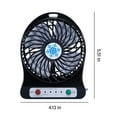 thumbnail image 3 of Dadiaei Portable Camping Fan with LED Lantern, 1200mAh Rechargeable Battery, 360° Adjustable Head, 3 Speed Settings, Quiet USB Desk Fan for Indoor, Outdoor, Travel, and Tent Use, 3 of 8