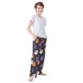 thumbnail image 3 of FORMRS Boys Pajama Pants with Pockets Size 13-14Y Kids Lounge Sleep Bottoms, Orange Halloween Ghosts, 3 of 8