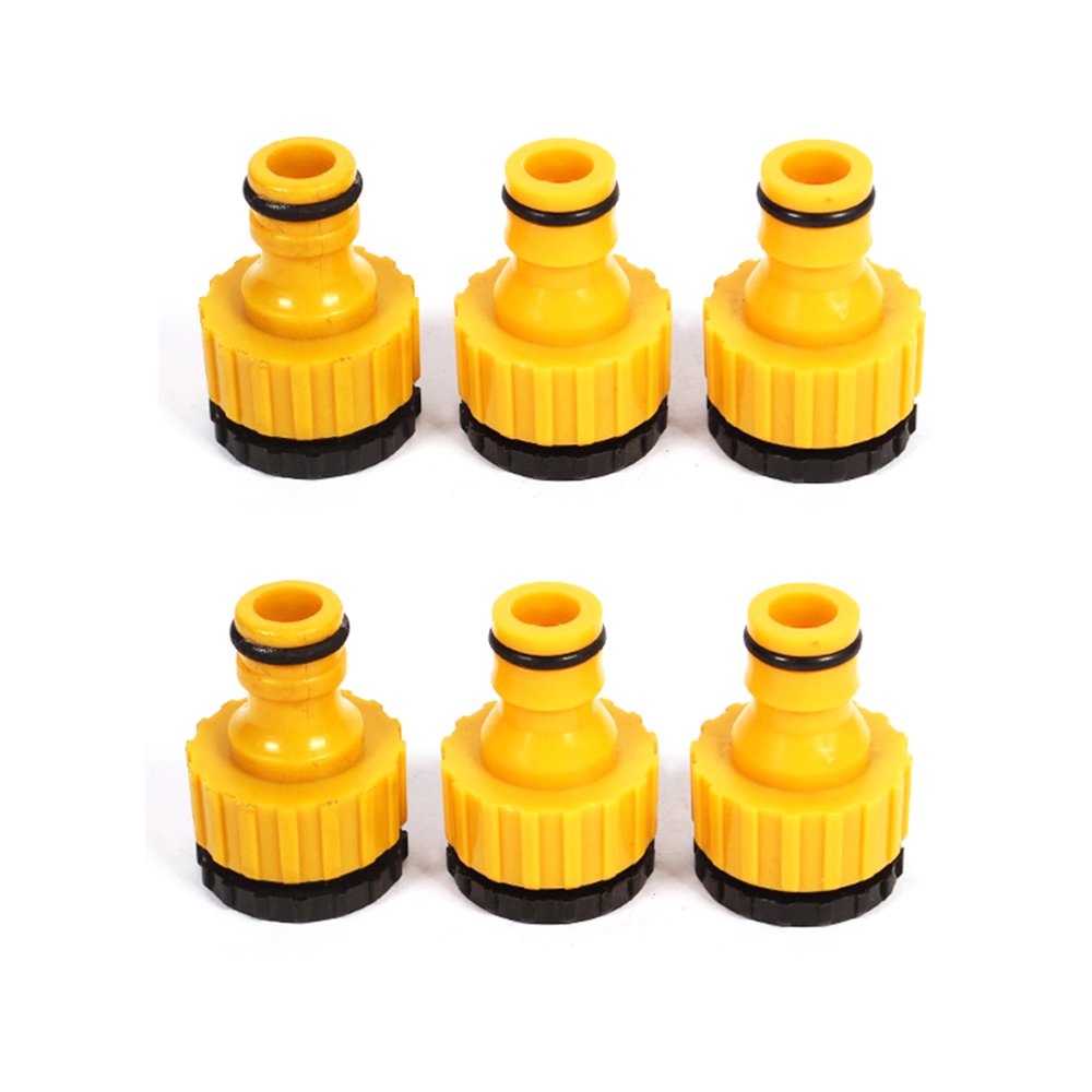 6 Pcs 1/2 & 3/4 Inch Faucet Adapter Washing Machine Hose Fittings Quick Connector Adapter Garden