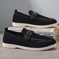 thumbnail image 2 of Black Mens Loafers Slip On Perforated Breathable Comfortable Lightweight Casual Footwear Suitable For Daily And Outdoor Wear Size 41, 2 of 9