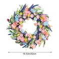 thumbnail image 2 of XGFHYJEH Easter Wreaths for Front Door Artificial Spring Summer Wreath for Home Wall Farmhouse Springtime Easter Holiday Party, 2 of 6