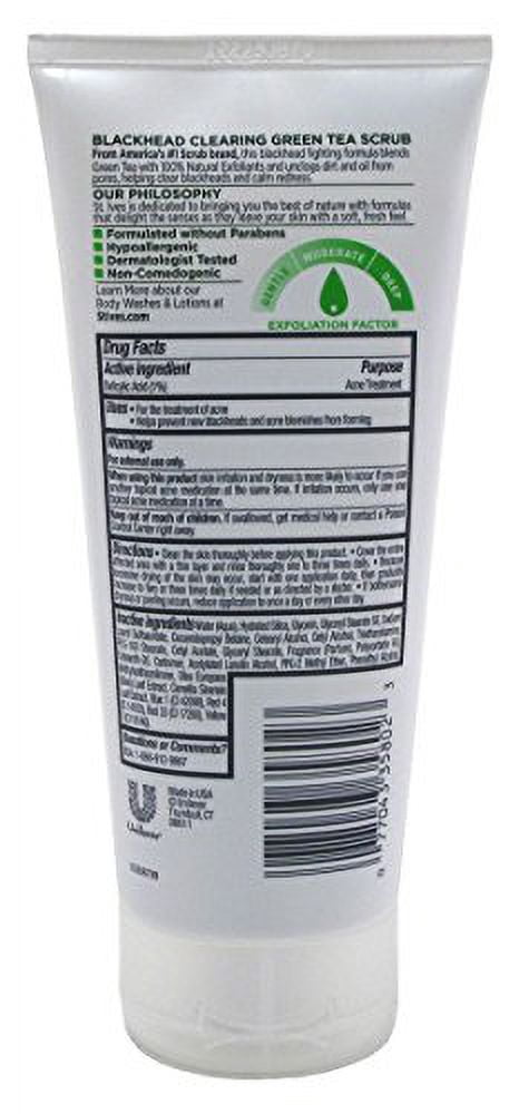 St. Ives Blackhead Clearing Face Scrub Green Tea 6 oz(Pack of 6)