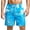 Blue Shrub, variant on Men's Swim Trunks with Lining Quick Dry Summer Funny Print Swimswear Beach Shorts for Men Green Black Leaves Size s
