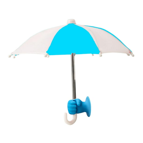 para teléfono, visera solar, soporte con ventosa portátil para exteriores, cubierta de sombra para fotografía, camping, smartphone, bicicleta azul