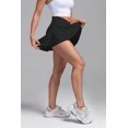 thumbnail image 2 of Womens Short Sleeve Tunic Tops for Leggings Womens 2 In 1 Flowy Running Shorts Black Ripped Shorts Women, 2 of 4