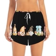 thumbnail image 2 of Balery Coffee Gnome (2) Pattern Women's Running Shorts with Liner 2 Pockets Elastic Workout Athletic Gym Yoga Shorts-Large, 2 of 7