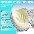 thumbnail image 5 of Premium Sports Pattern Memory Foam Seat Cushion Ergonomic Chair Pad for Office Chair, Car, Airplane & Bleachers Sciatica, Tailbone Hip & Back Pain Relief - Chair Cushion for Long Office Workers., 5 of 5