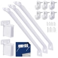 thumbnail image 1 of Juego de soportes de alambre para estantes Lettry de 12 pulgadas con clips y soportes de extremo, 1 of 7